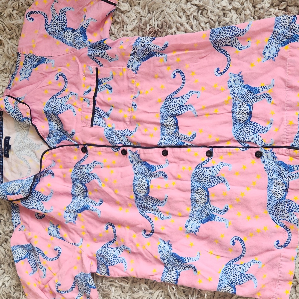 Katie Kime Cosmic Cheetah Pajama Pants Set Size Medium. - Picture 5 of 10